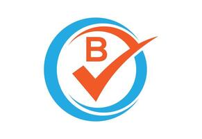 Check mark with latter B vector