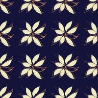 The flowers are symmetrically arranged but vary in size, creating a balanced yet dynamic composition vector