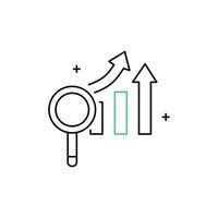 Predictive Demand Forecasting Icon Design vector