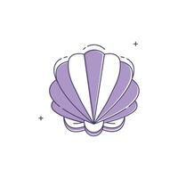 Beach Seashell Icon Design vector
