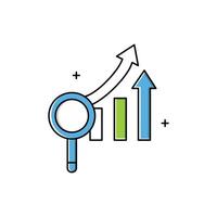 Predictive Demand Forecasting Icon Design vector