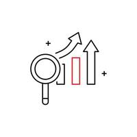Predictive Demand Forecasting Icon Design vector
