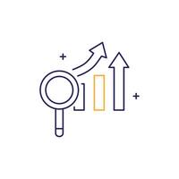Predictive Demand Forecasting Icon Design vector