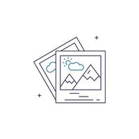 Photo Album, Image Gallery Icon Design vector