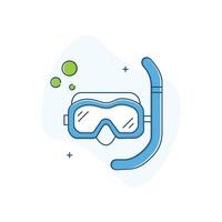 Snorkeling Mask, Swimming Gear Icon Design vector