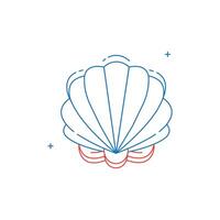 Beach Seashell Icon Design vector