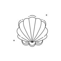 Beach Seashell Icon Design vector