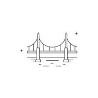 Bridge, River Crossing, Bridge Structure Icon Design vector