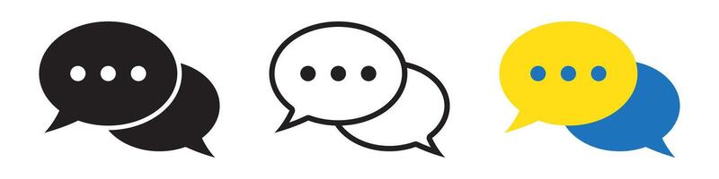 Chat icon. Talk bubble speech icon. Dialogue balloon icon. Comment sign. vector