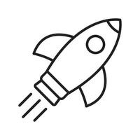 Rocket icon. Simple rocket sign. Rocket launched icon. vector