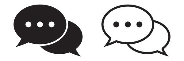 Chat icon. Talk bubble speech icon. Dialogue balloon icon. Comment sign. vector