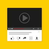 player bar template for design for web site and app. vector