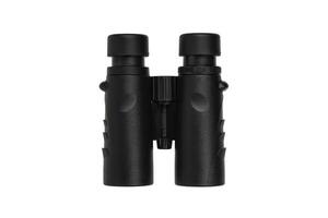 Modern binoculars isolate on white back. Surveillance device. Device for viewing at a distance. photo