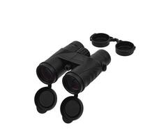 Modern binoculars isolate on white back. Surveillance device. Device for viewing at a distance. photo