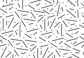 Black and White Modern Memphis Pattern Background vector