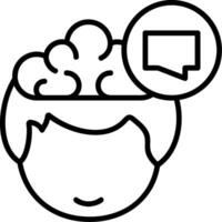 Inner Dialogue Icon Design vector