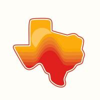 Texas Mount Desert Layer in colorful Design perfect for print, stickers, etc vector
