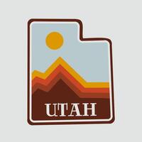 Utah State National Park in retro line style perfect for stickers, etc vector