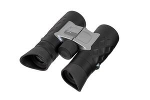 Modern binoculars. An optical instrument for observation at long distances. Isolate on a white back. photo
