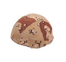 Modern safety helmet in a camouflage case isolate on a white back. British Armed Forces helmet. photo