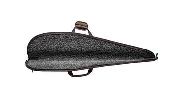 Brown soft case for guns isolated for white background photo