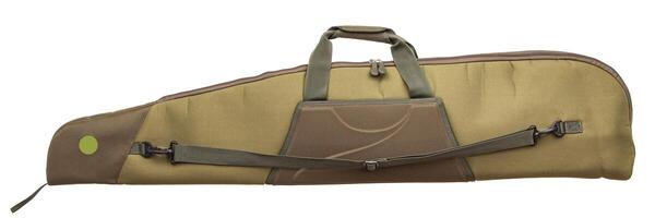 Green soft case for guns isolated for white photo
