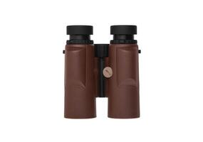 Modern binoculars. Optical device for long-range observation. Isolate on a white back. photo
