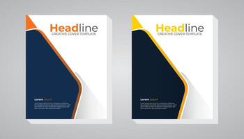 Simple and clean design with modern shapes use and creative color variation book cover design vector