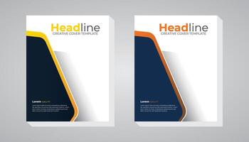 Simple and clean three shape used a corporate book design vector