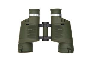 Modern binoculars isolate on white background photo