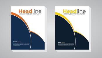 Modern and clean design with modern shapes use business book cover page design template vector