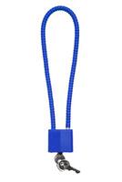 Locks and keys used to safely secure a firearm from being used. Weapon cable lock. photo