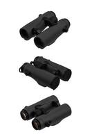 Modern binoculars. An optical instrument for observation at long distances. Isolate on a white back. photo