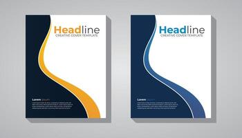 Corporate and simple layout book cover design bundle set vector