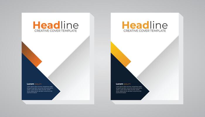 Corporate simple layout book cover template, book cover, annual report, cover template, With two creative colors modern book cover design