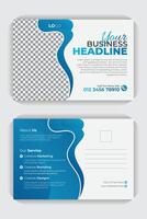 Creative and Stylish minimal Abstract Postcard or EDDM template, professional postcard design vector