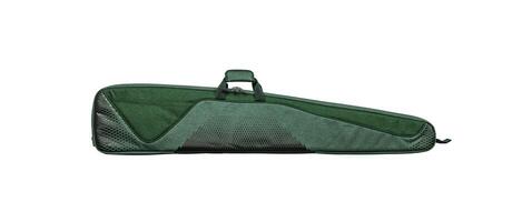 Green soft case for guns isolated for white background. Case for storing and carrying weapons. photo