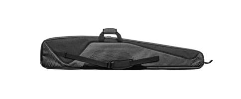 Black soft case for guns isolated for white background. Case for storing and carrying weapons. photo