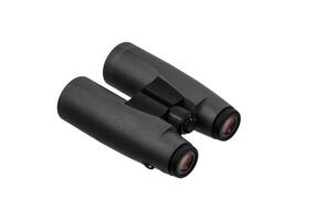 Modern binoculars isolate on white back. Surveillance device. Device for viewing at a distance. photo