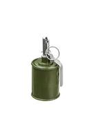 Old antipersonnel grenade isolated on white background. photo