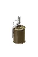 Old antipersonnel grenade isolated on white background. photo