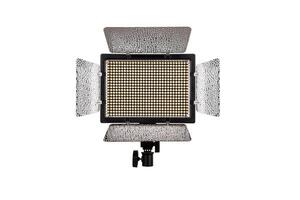 Photo and lamp isolate on white back. LED lamp with special shutters for the formation of light flux. Photo and lighting fixture.