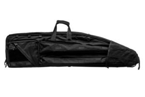 Black soft case for guns isolated for white photo