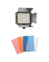 Photo and lamp. LED lamp with special shutters for the formation of light flux. Photo and lighting fixture. Color filters for changing the temperature of light. Isolate on a white.