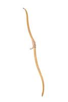 Classic light wood bow. Ancient weapons in modern execution. Isolate on a white back. photo
