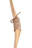 Close-up detail of a light onion lasic bow. Ancient weapons in modern execution. Isolate on a white back. photo