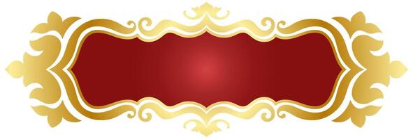 golden frame red elegant text box golden text box india vector