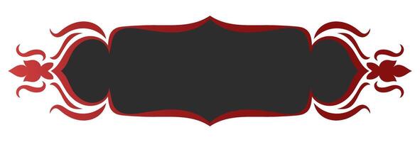 Classic red frame, vintage style, frame for inserting text. vector