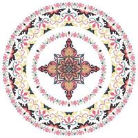 abstract circle Intricate floral circle prints for plates, tiles, ceramics. vector