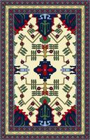 Abstract carpet. Persian carpet. Abstract flower tree frame. ethnic tribal pattern vector
